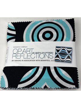 Benartex Op Art Reflections Charm Pack 5"x5" 42 Pieces Cotton Quilting Fabric